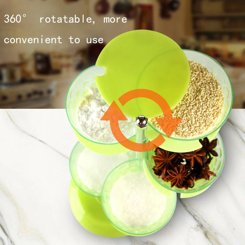 Multi-Layer Creative Rotating Seasoning Storage Box - Image 3