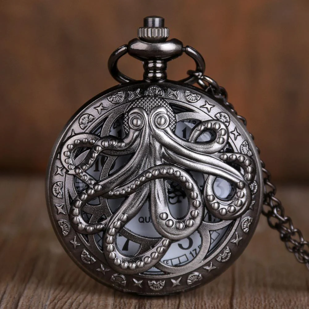 Antique Octopus Pocket Necklace Watch - Image 1