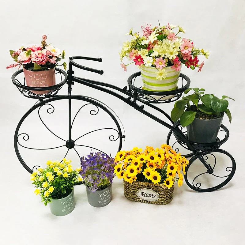 Nordic Multi-Layer Bicycle Metal Flower Holder - Image 2