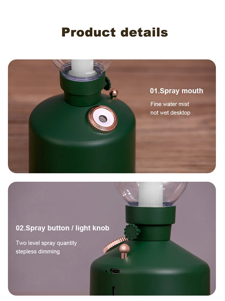 Retro Air Humidifier Wireless Aroma Diffuser Lamp - Image 3