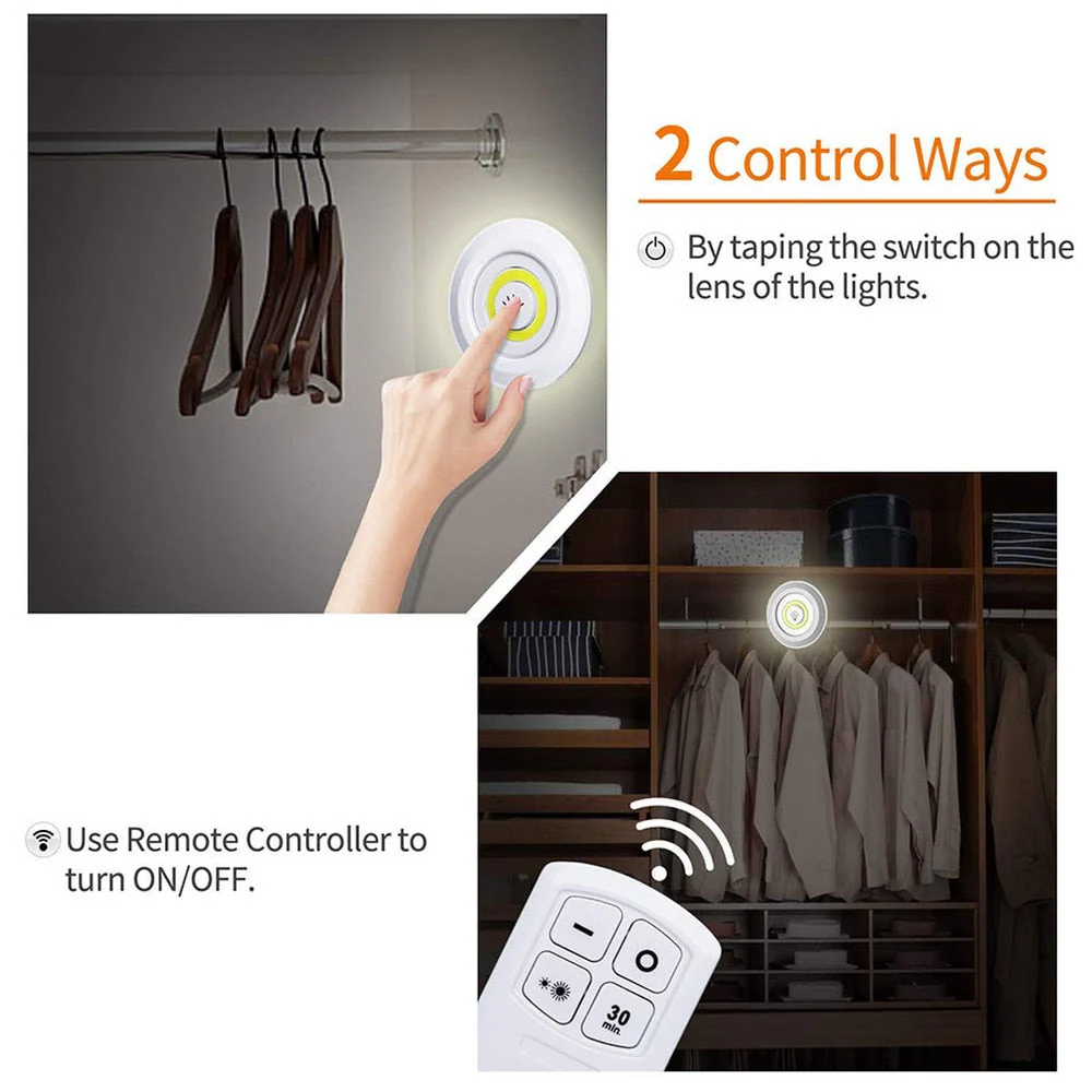 Remote Control Mini Cabinet Dimmable Night Light - Image 3