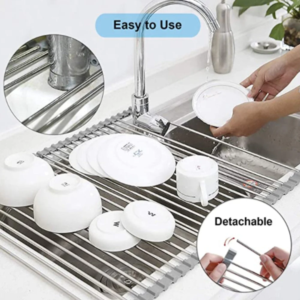 Foldable Over Sink  Dish Drying Rack - Image 2