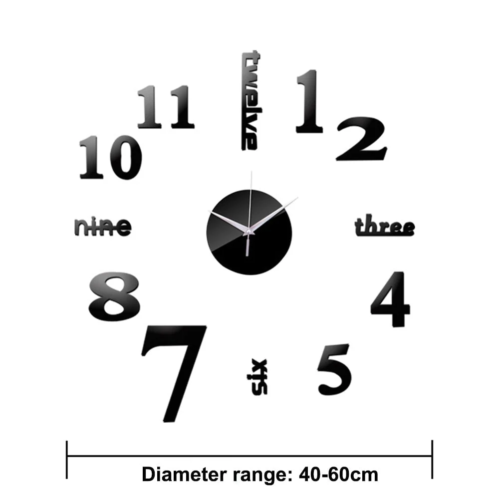 3D DIY Sticker Wall Clock - Image 2