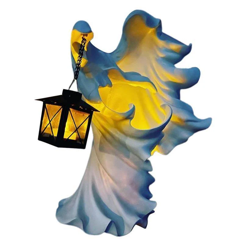 Halloween Ghost Holding Lantern Statue Resin Statue - Image 3