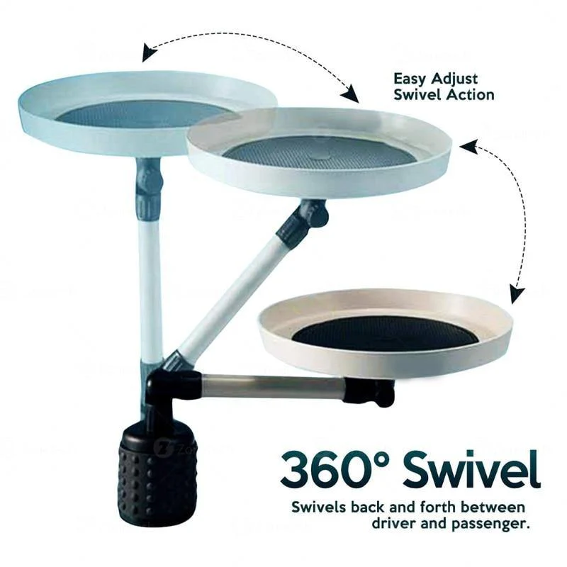 Multifunctional Adjustable Rotating Car Food Tray - Image 3