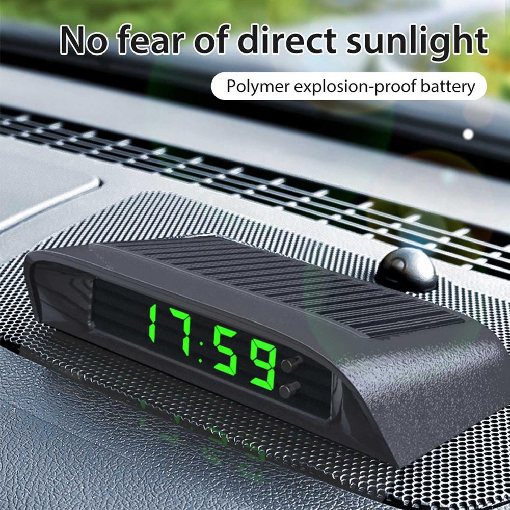 Solar Powered Car Dashboard Digital Clock - Image 1