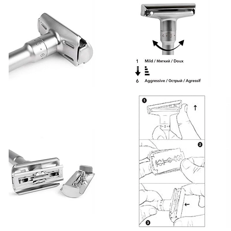 Titanium Blades Man Safety Razor - Image 3