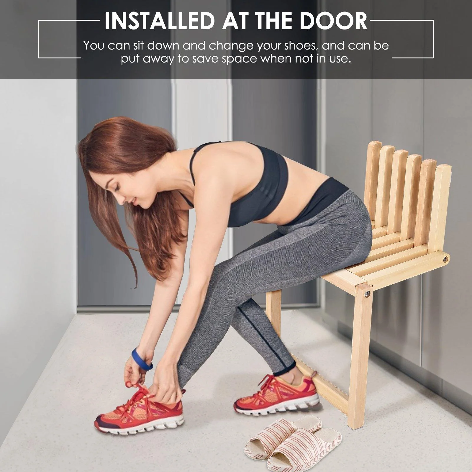 Wall-mounted Folding Chair - Image 2
