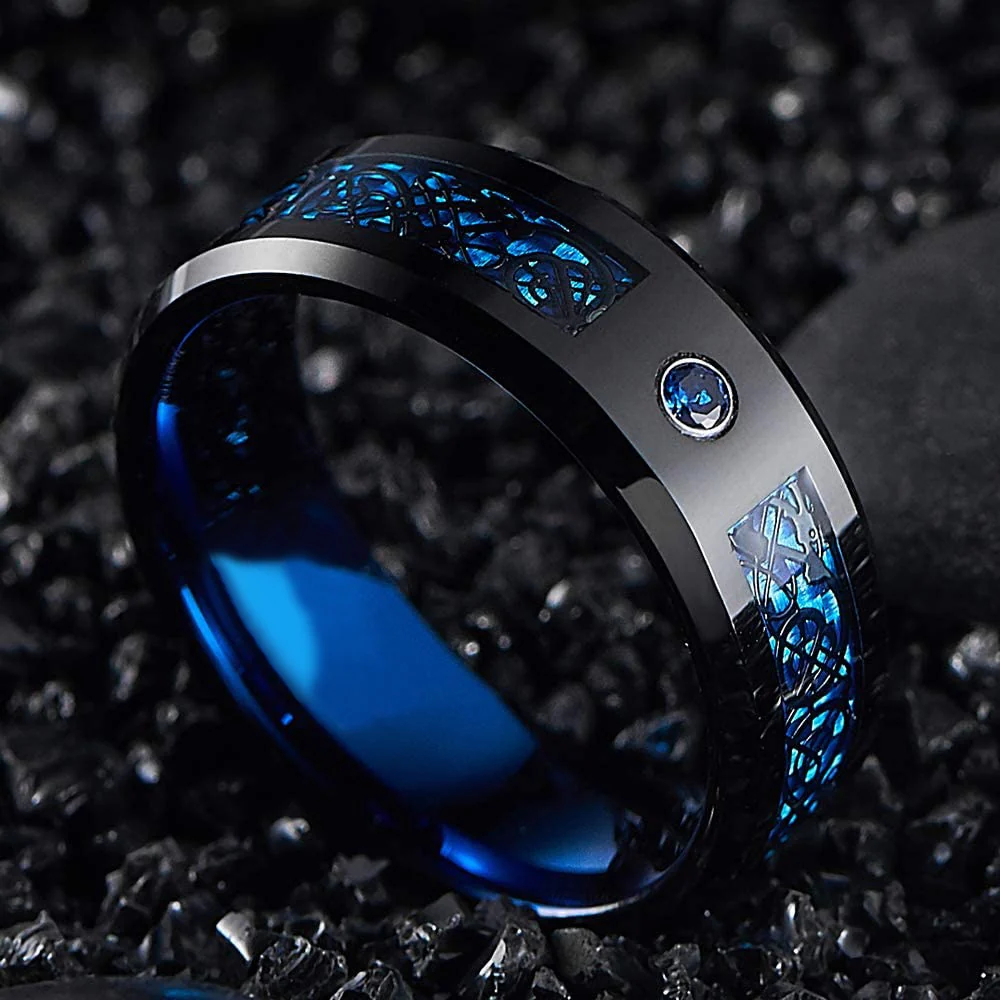 Dragon Tungsten Stainless Steel Ring - Image 1