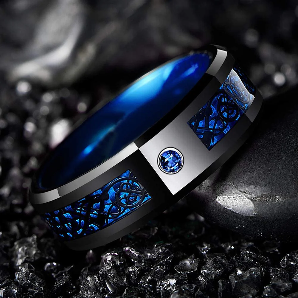 Dragon Tungsten Stainless Steel Ring - Image 2