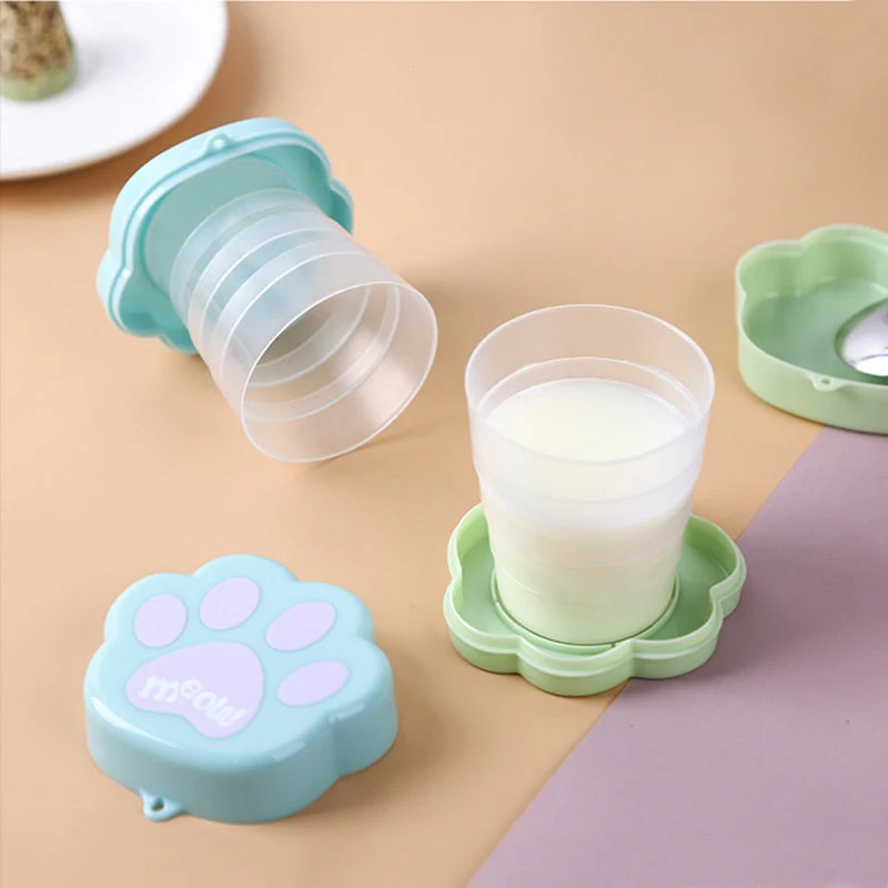 Foldable Cute Cat Paw Camping Cup - Image 1