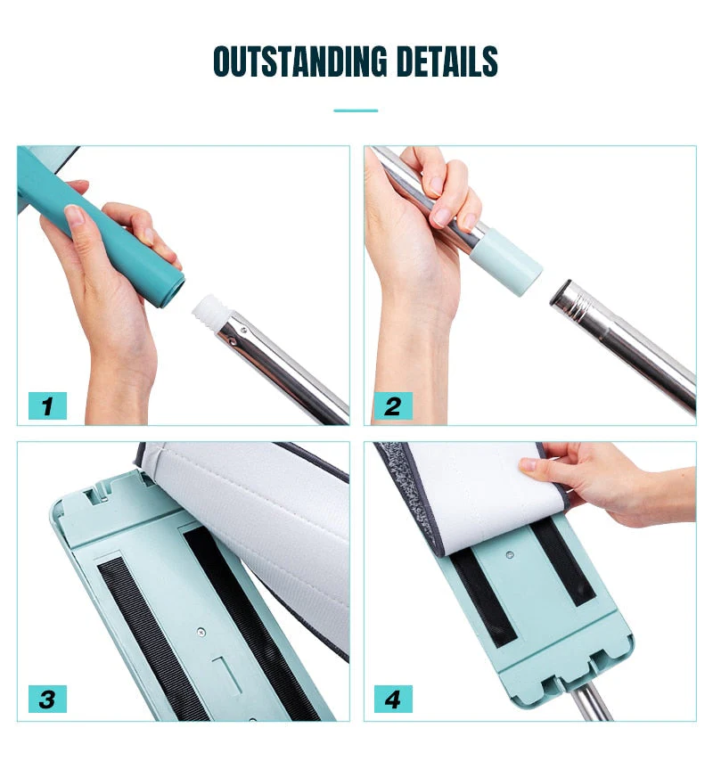 Self-Wring Magic Flat Squeeze Mop - Image 2