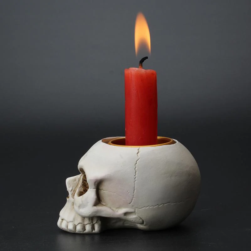 Mini Skull Head Candle Holder Mold - Image 2