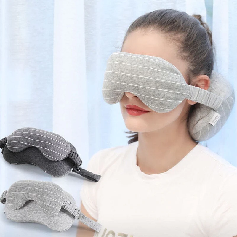 Multi-Function Travel Must Portable Neck Pillow & Eye Mask & Storage Bag - Image 3