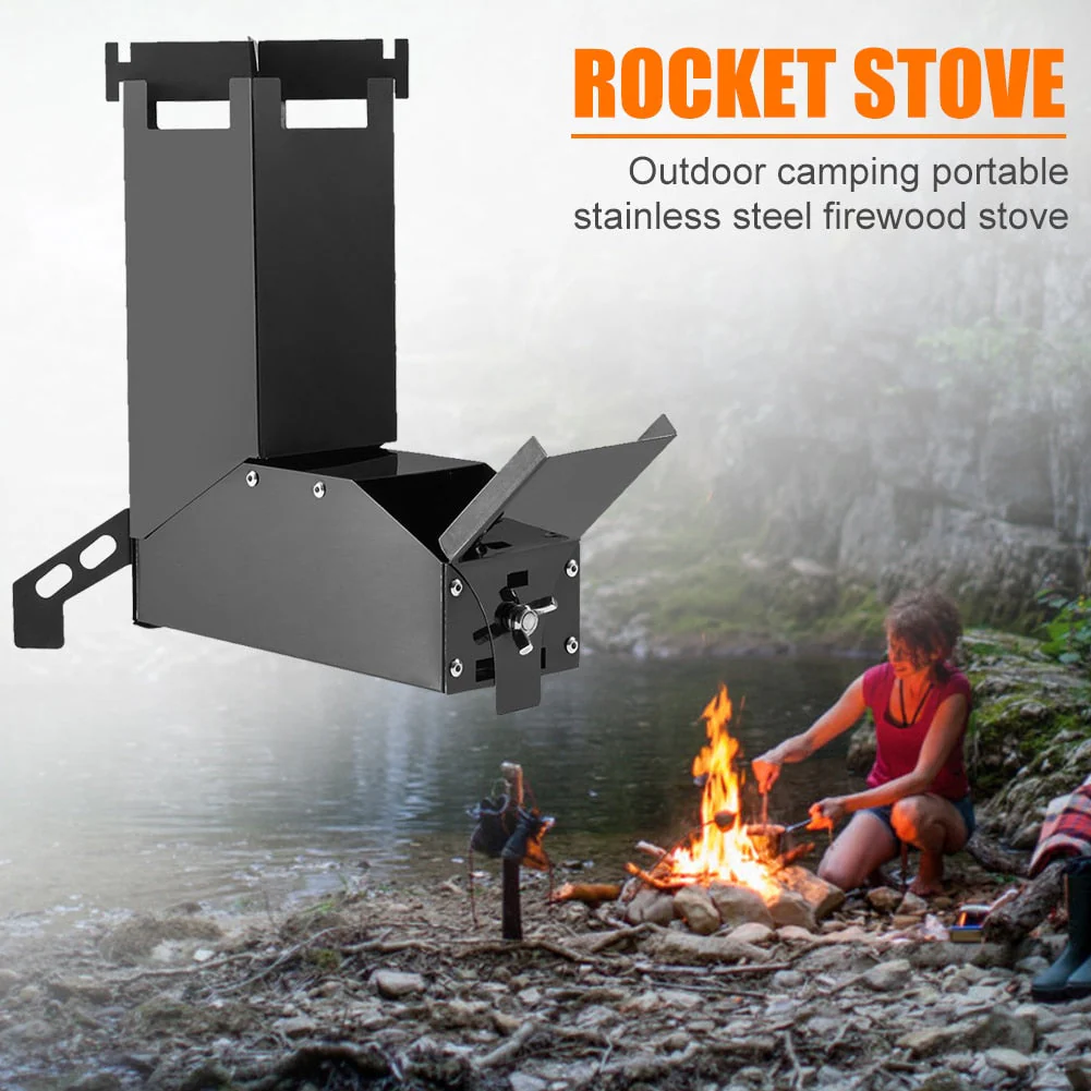 Mini Camping Outdoor Rocket Stove - Image 3