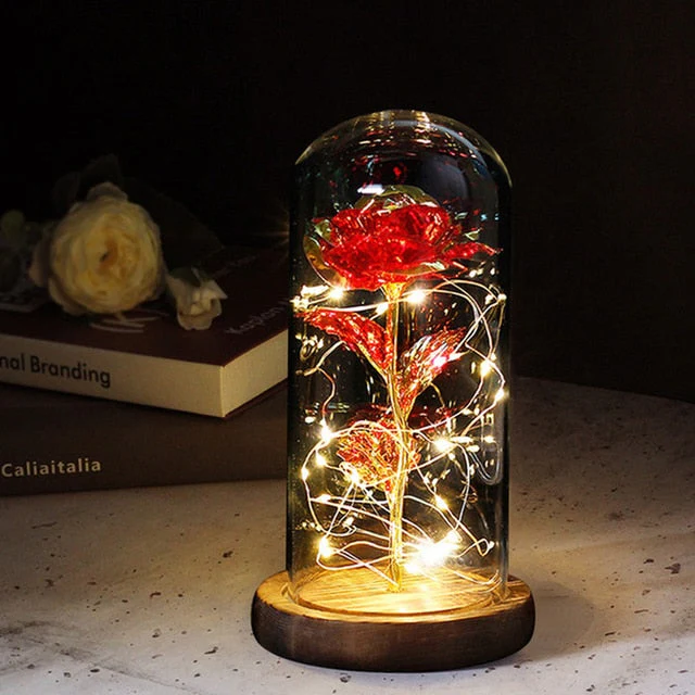 Eternal Artificial Rose Glass Dome - Image 2
