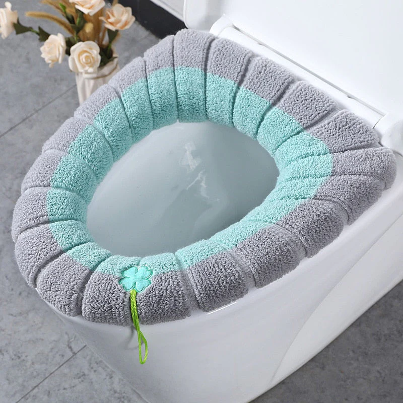 Cute Comfy Pumpkin Pattern Bathroom Toilet Seat Cover - Image 1