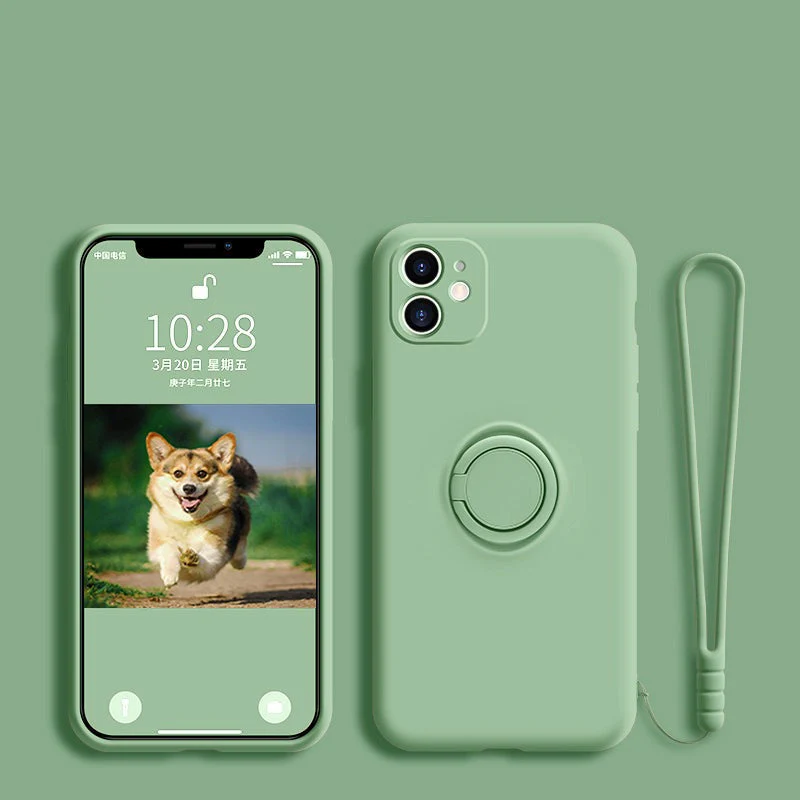 Soft Silicone Hand Strap Ring iPhone Cover - Image 3