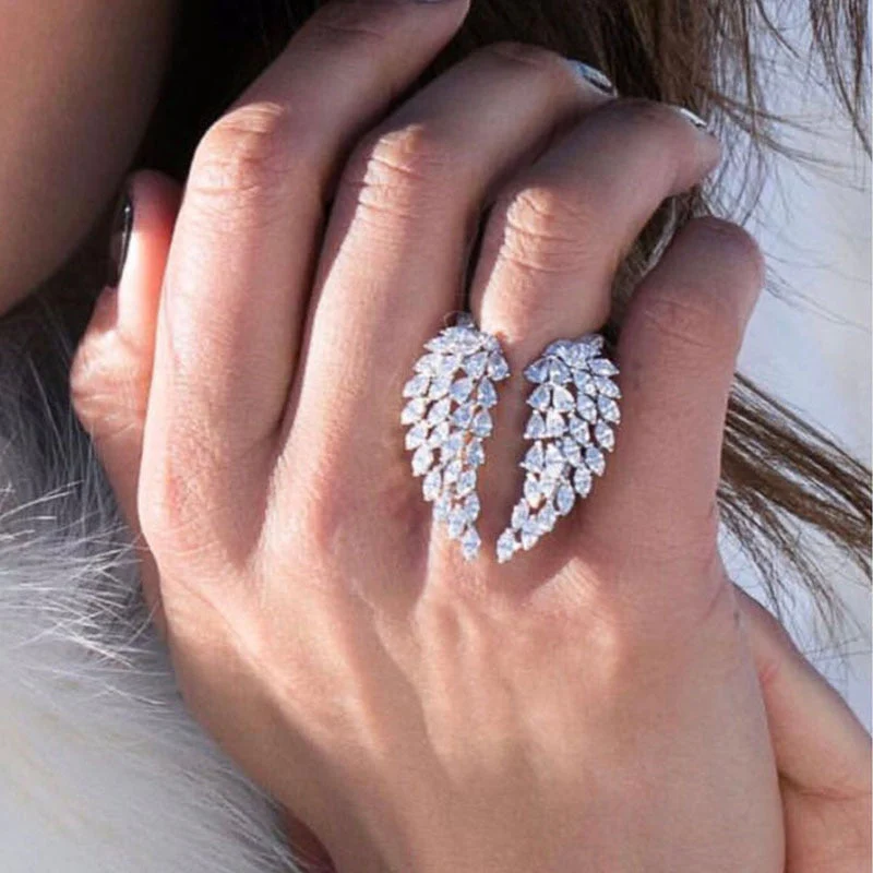 Angel Wing Zirconia Fancy Rings - Image 2