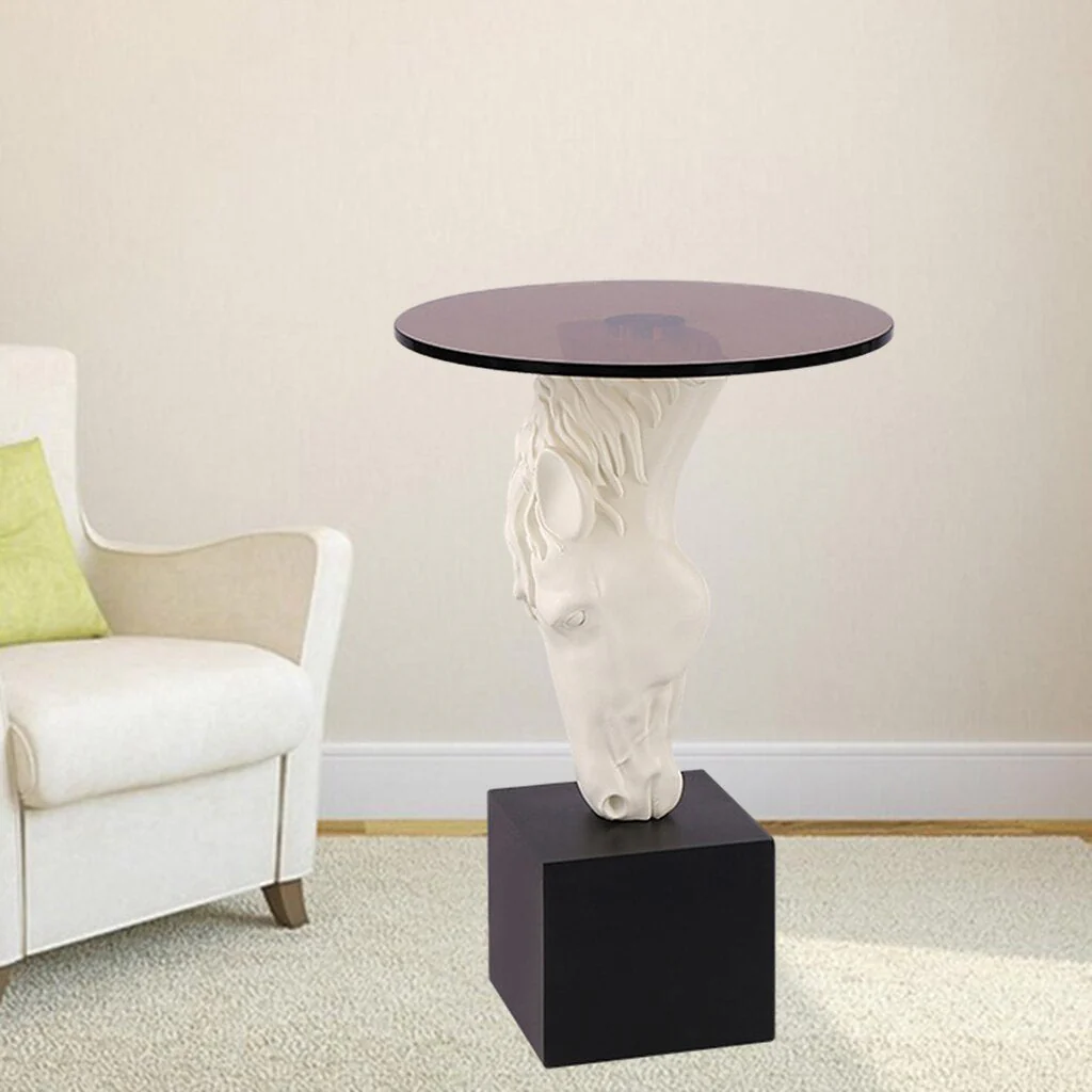 Creative Horse Head Statue Side Table - Image 2