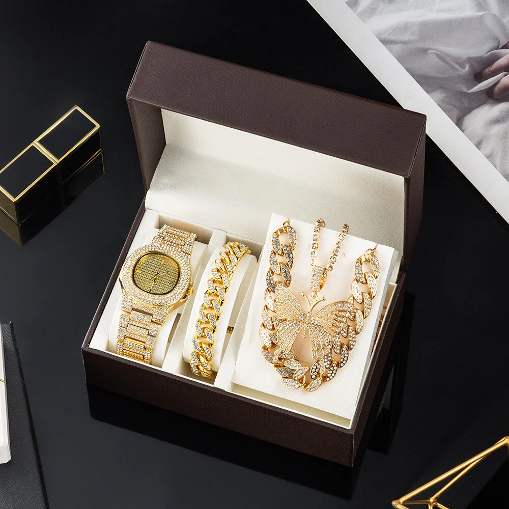 Luxury Crystal Women Watch Jewelry Gift Set - Image 3