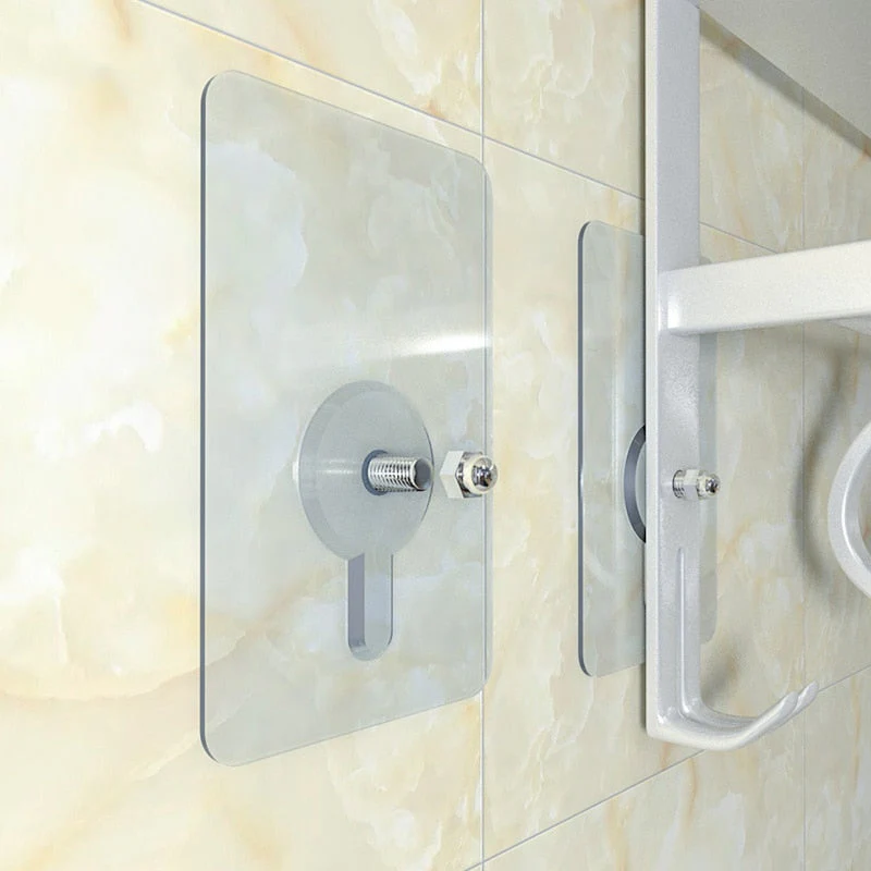 10pcs Heavy Duty Punch-Free Transparent Sticky Hanger - Image 1