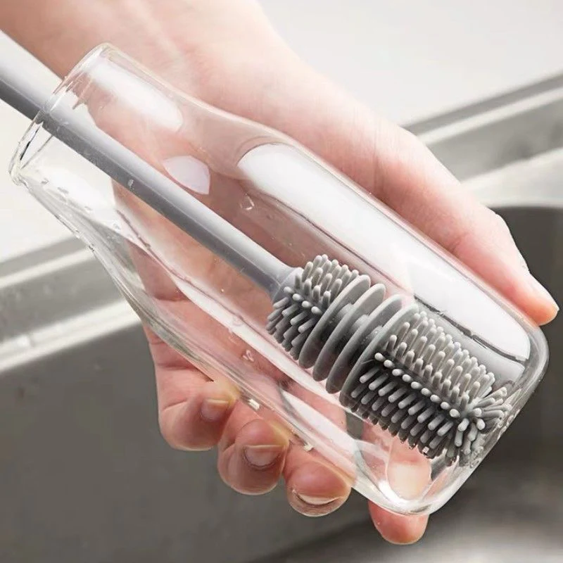 Long Handle Silicone Easy Glass Cleaning Brush - Image 1
