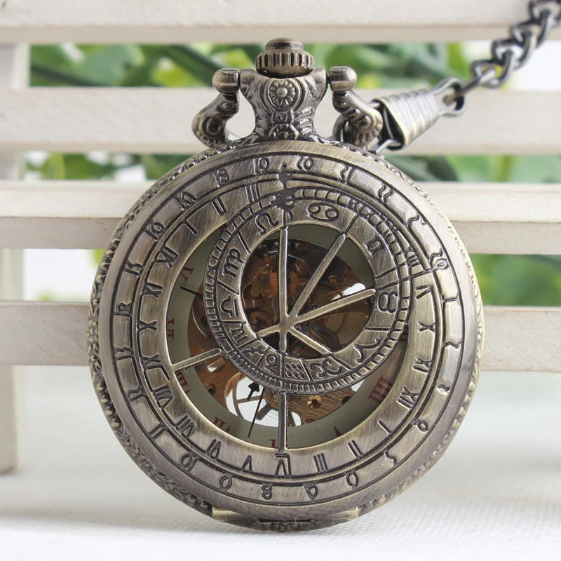 Vintage Roman Mechanical Pocket Watch - Image 1