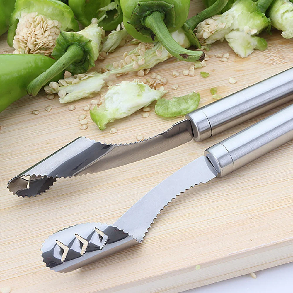 Stainless Steel Chili Pepper Seed Remover - Image 1