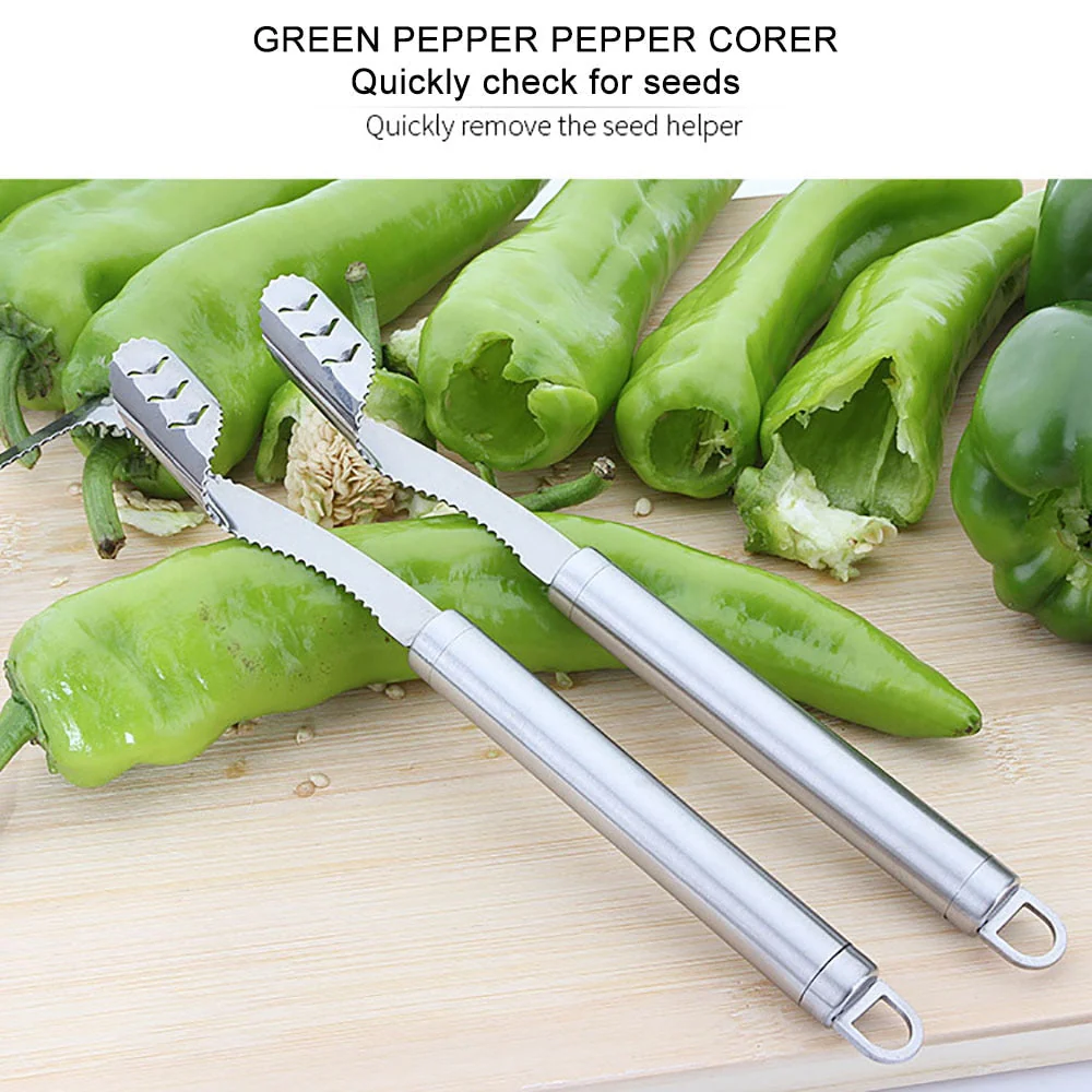 Stainless Steel Chili Pepper Seed Remover - Image 2