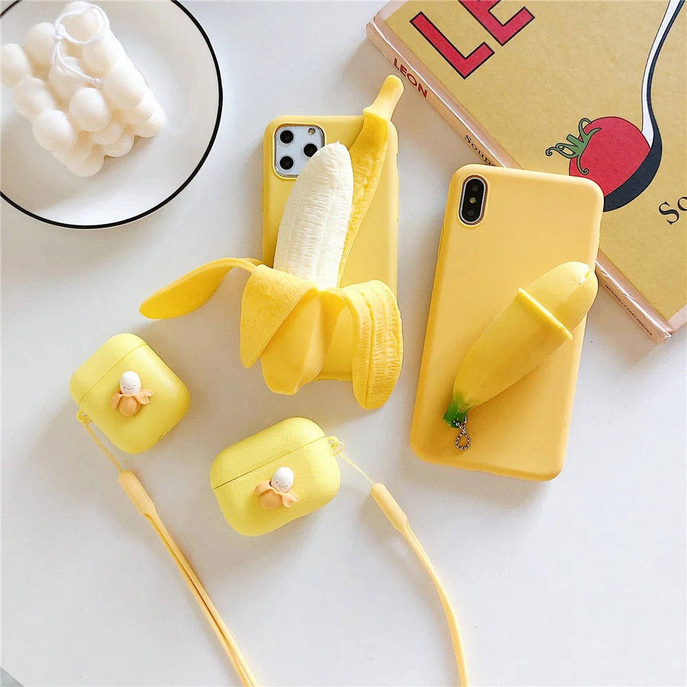 Funny Stress Reliever 3D Banana Phone Case - Image 1