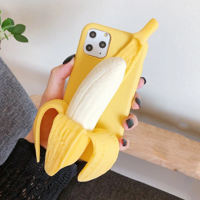 Funny Stress Reliever 3D Banana Phone Case - Image 2