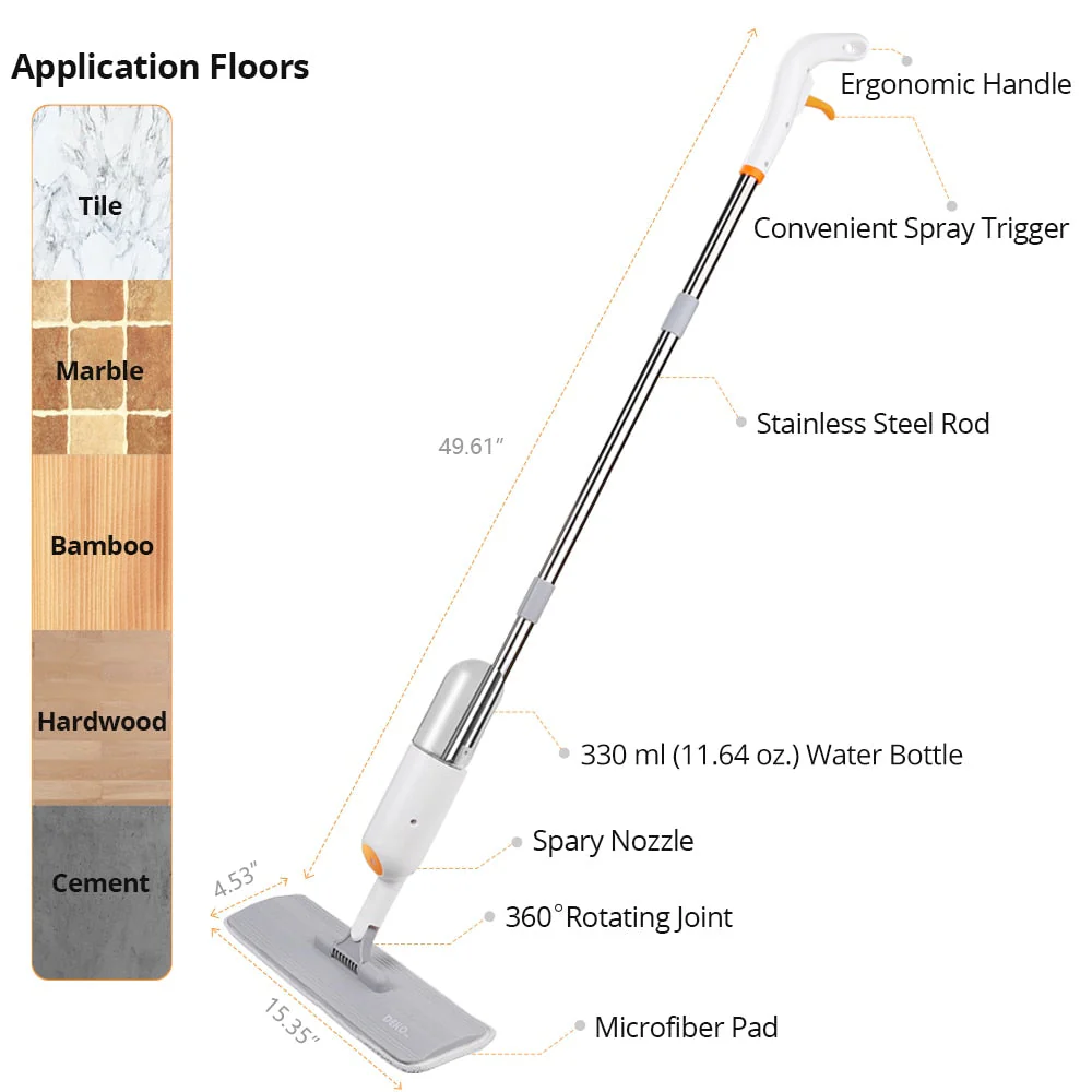 3in1 Hand Sweeper Water Spray Mop - Image 2