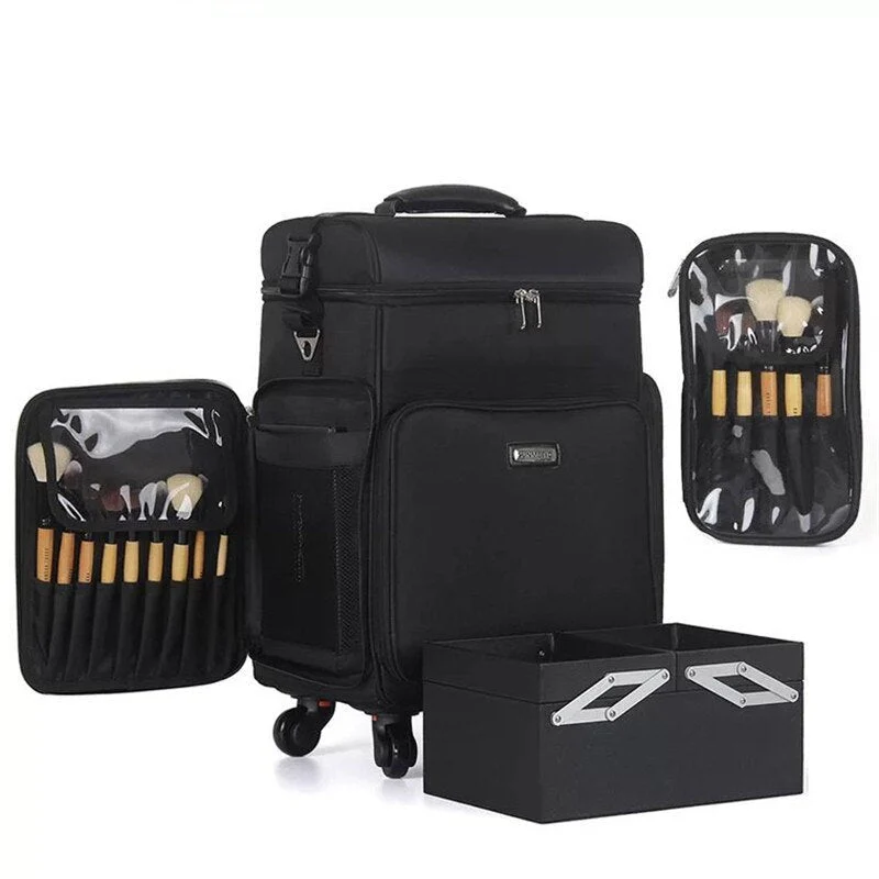 Multifunctional Cosmetic Makeup Trolley Suitcase - Image 2