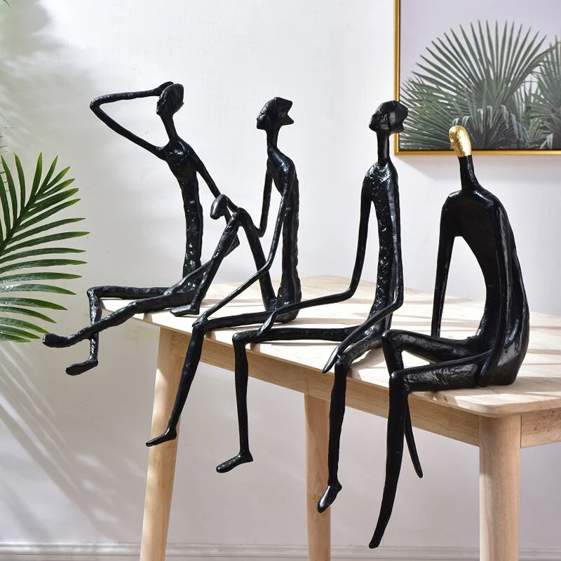 Modern Abstract Metal Home Decor Figures - Image 1