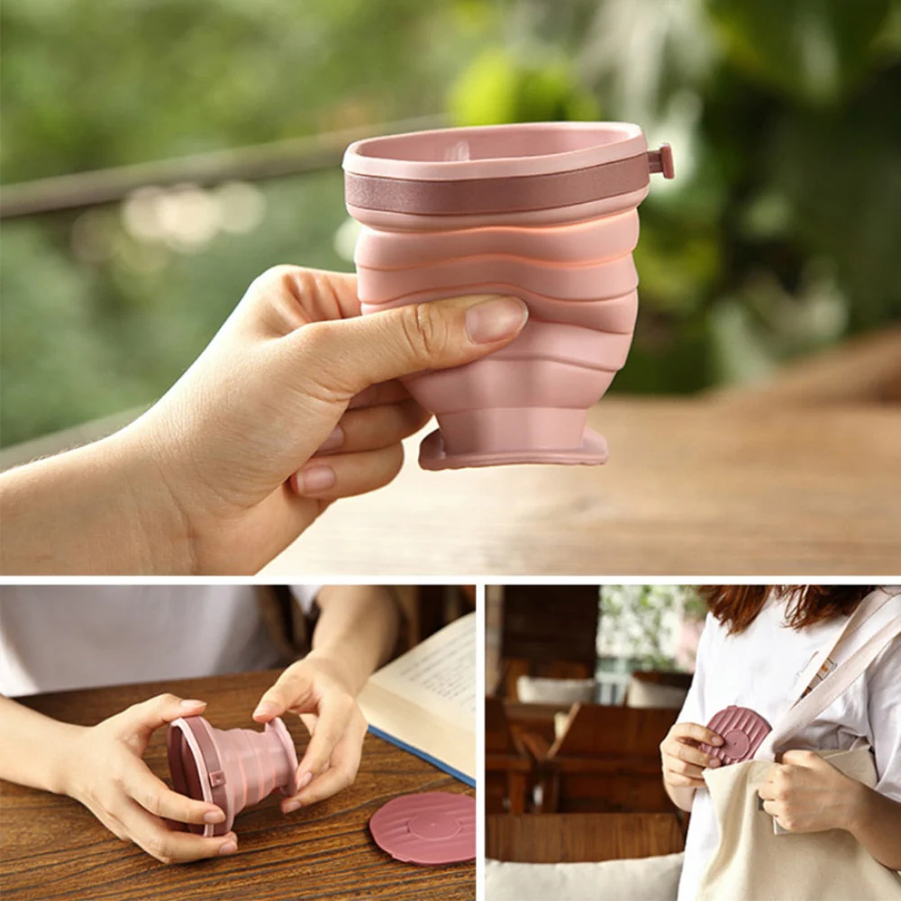 Folding Telescopic Silicone Mug - Image 2