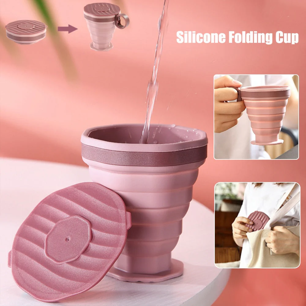 Folding Telescopic Silicone Mug - Image 3