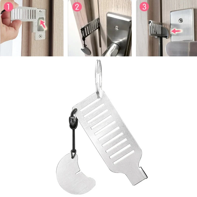 Stainless Steel Anti-theft Door Stopper Lock - Image 2