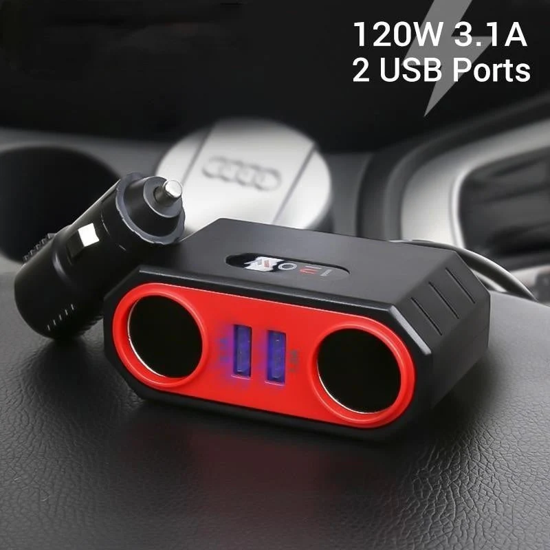 Dual USB Port Car Power Adapter - Image 1