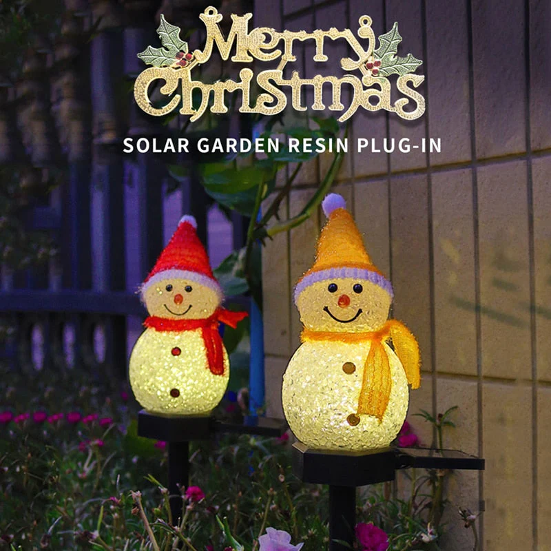 Outdoor LED Solar Snowman Light - Image 2