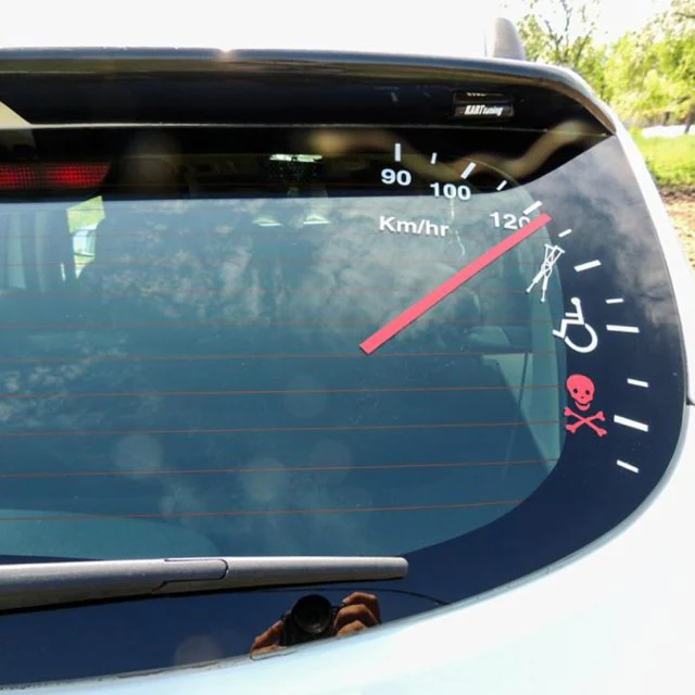 Speedometer Safe Warning Car Decal - Image 3