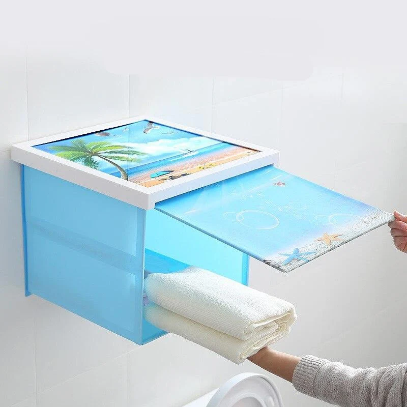 Wall-mounted Waterproof Bathroom Rack Clothes Cabinet - Image 1