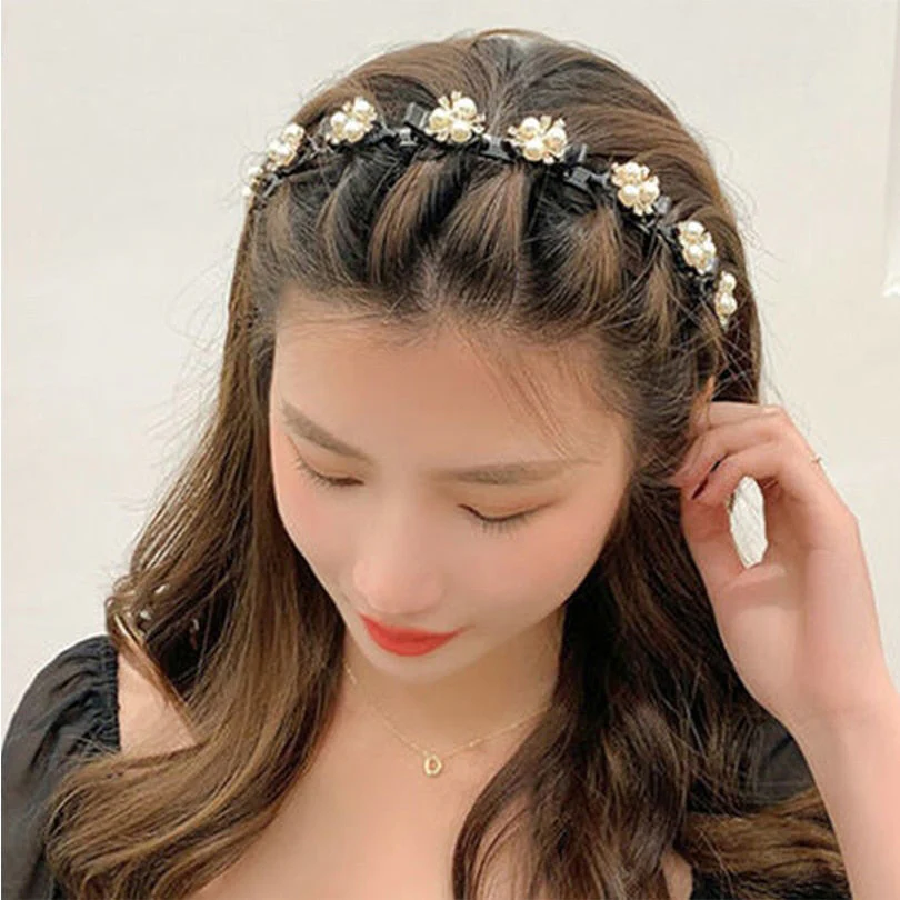 Double Bangs Butterfly Clip Headband - Image 3