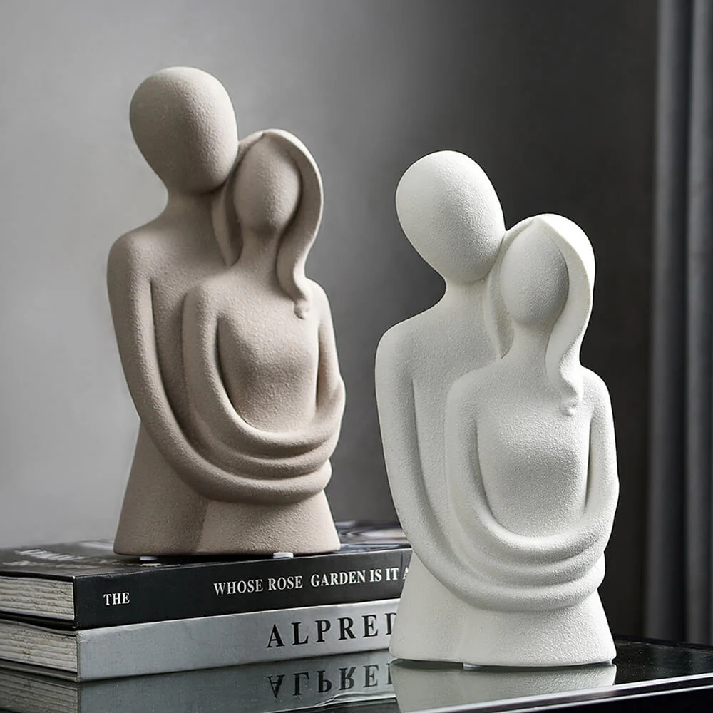 Nordic Abstract Thinker Resin Statue Sculpture - Image 1