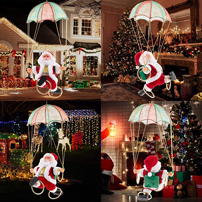 Electric Santa Claus Parachute Christmas Toy - Image 3