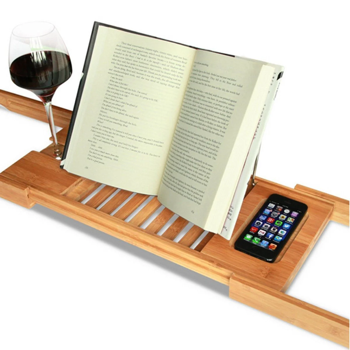 Retractable Bamboo Bathtub Shelf Bridge - Image 2