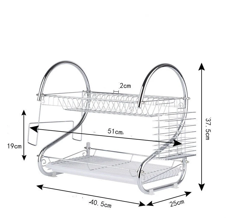 Kitchen Stainless Steel Rack Tableware Organizer - Image 3