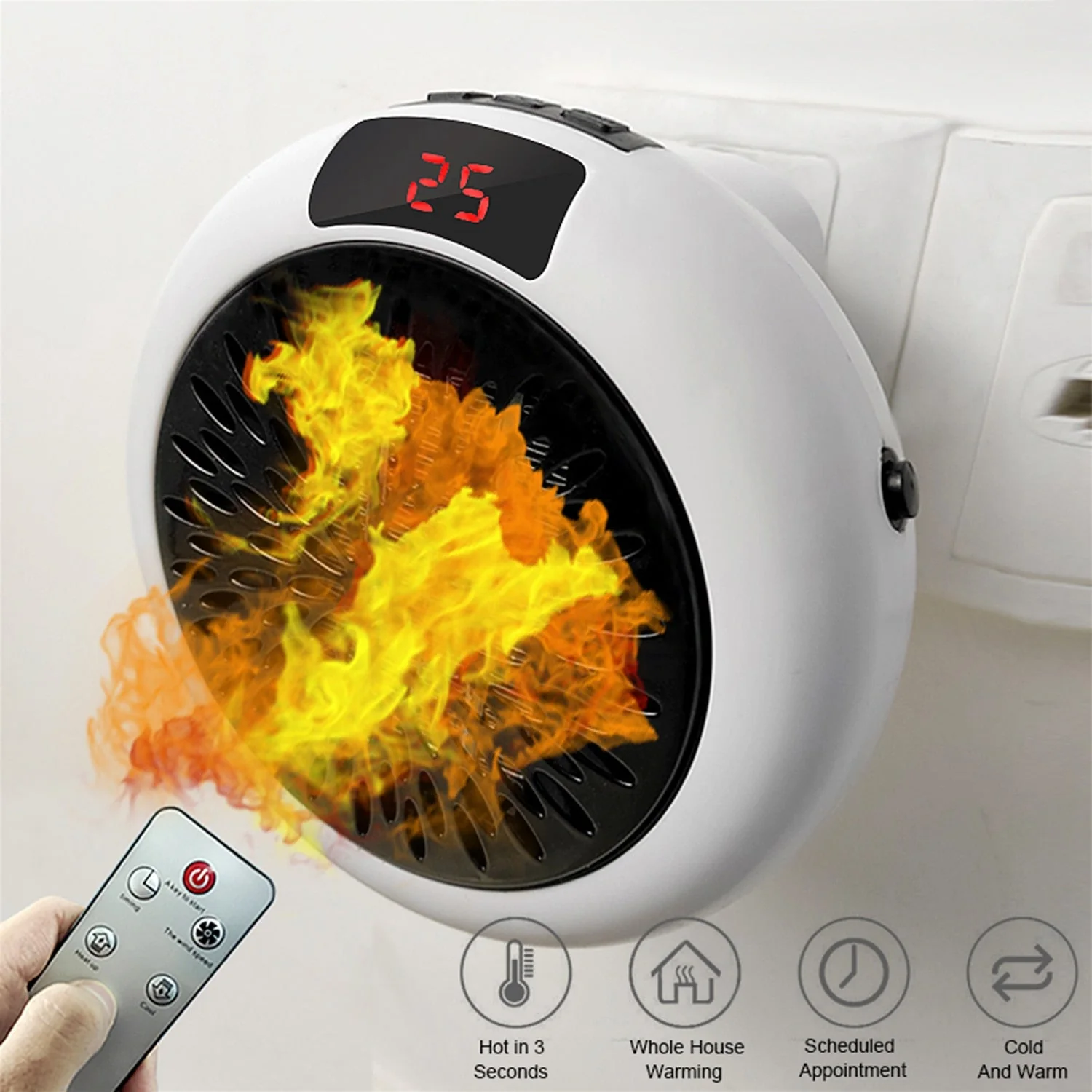 Mini Electric Wall Socket Heater - Image 1