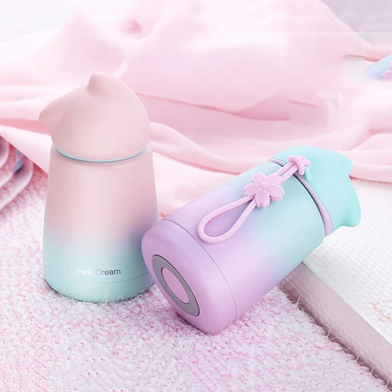 Cute Cat Stainless Steel Water Bottle - Image 1
