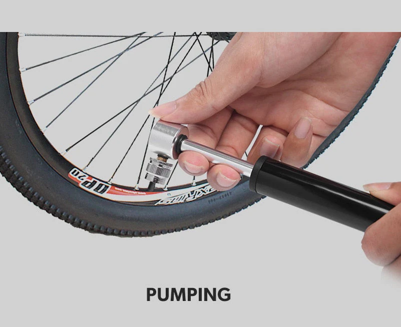Portable Mini Aluminium Bike Pump - Image 2